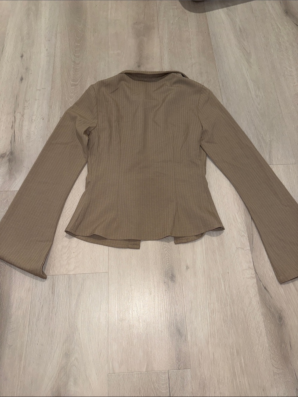 Princess Polly Ribbed Button-Front Collared Top - Brown - Picture 5 of 5